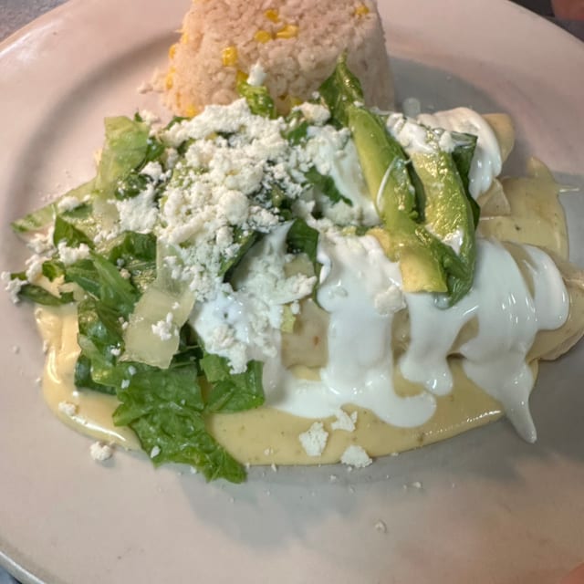 Seafood Enchiladas.